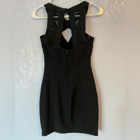 Ruby Rox Black Sparkle Bandage Bodycon Dress - Picture 5 of 6